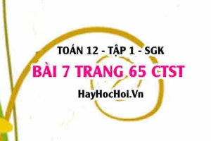 Bài 7 trang 65 Toán 12 tập 1 Chân trời sáng tạo: Tích vô hướn của hai vector